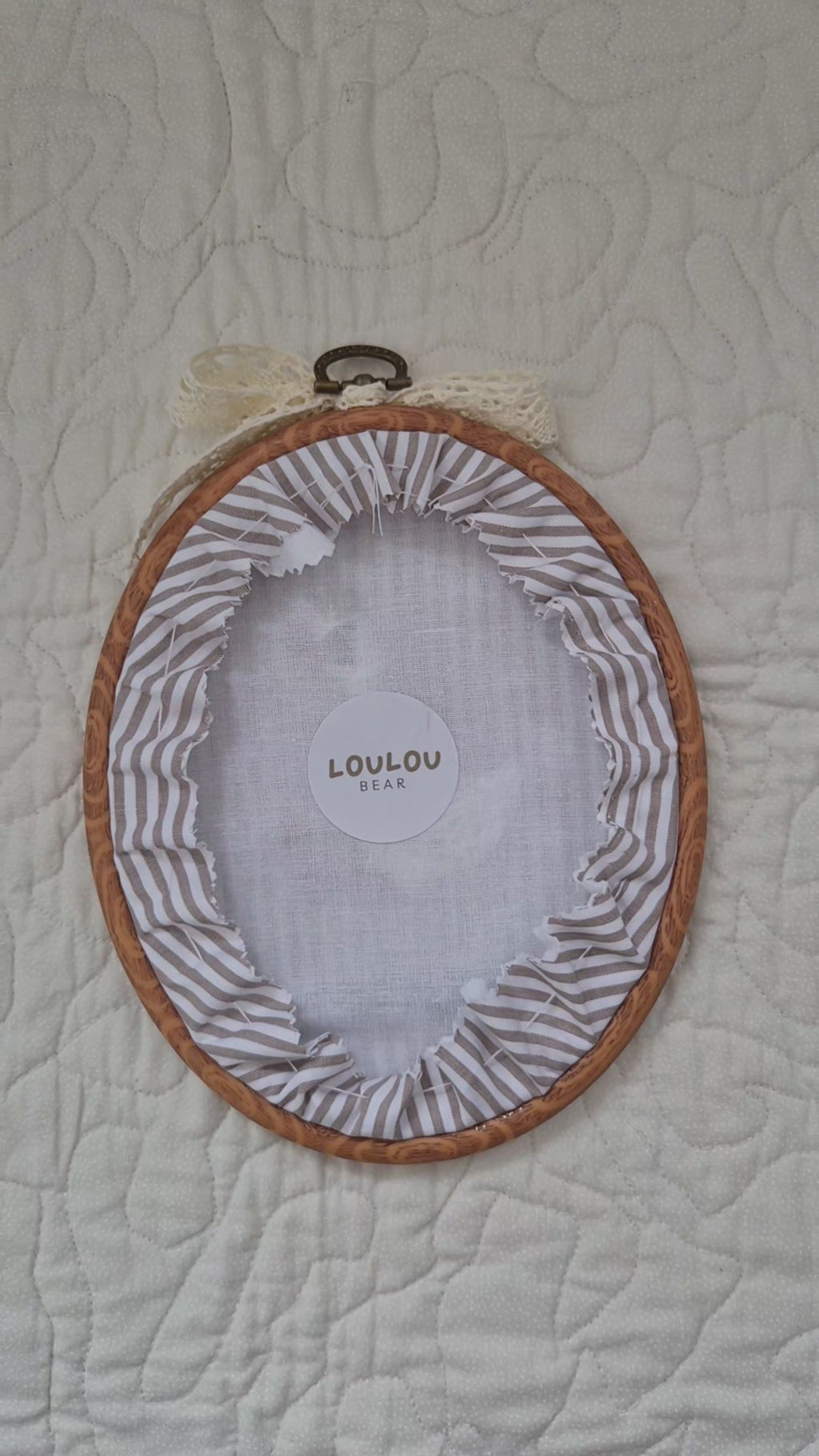 Personalised Embroidery Hoop with Goose