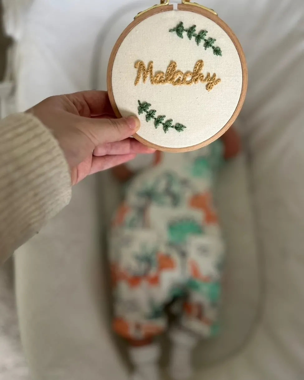 Bontanical Named Embroidery Hoops