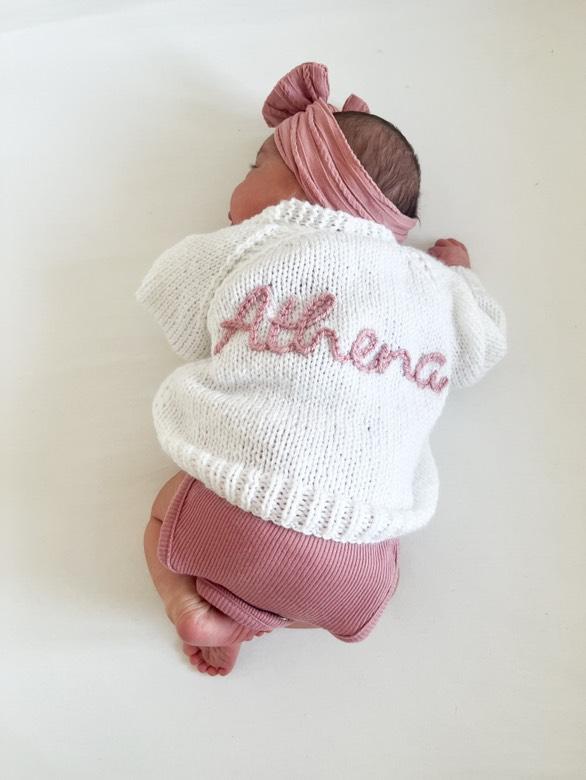 Newborn (0-1 month) Personalised Cardigans