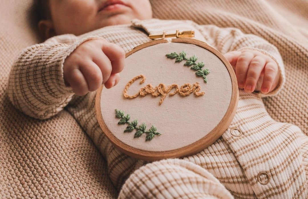 Bontanical Named Embroidery Hoops