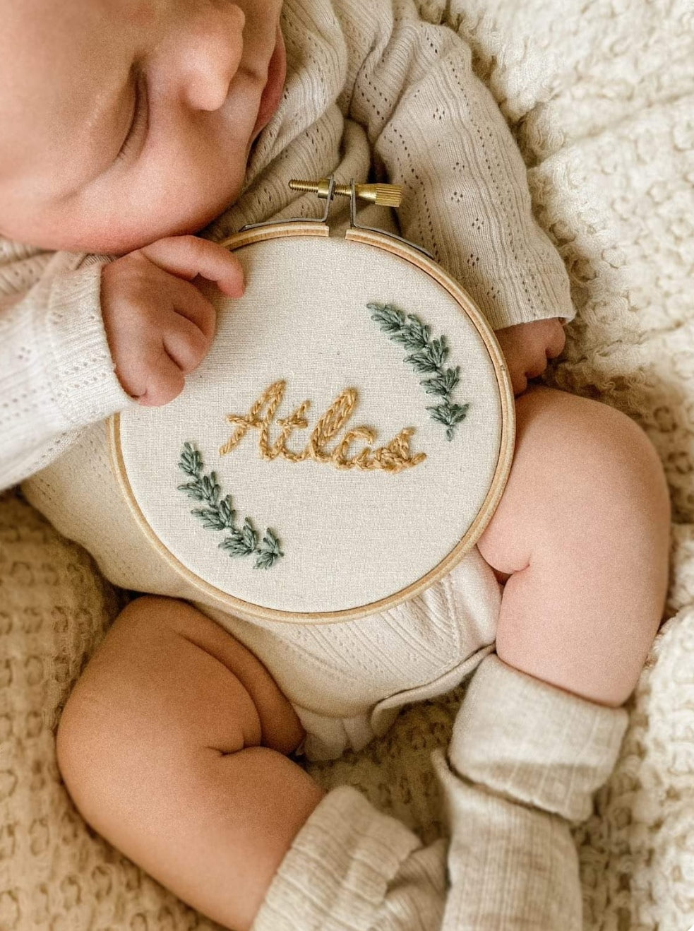 Bontanical Named Embroidery Hoops