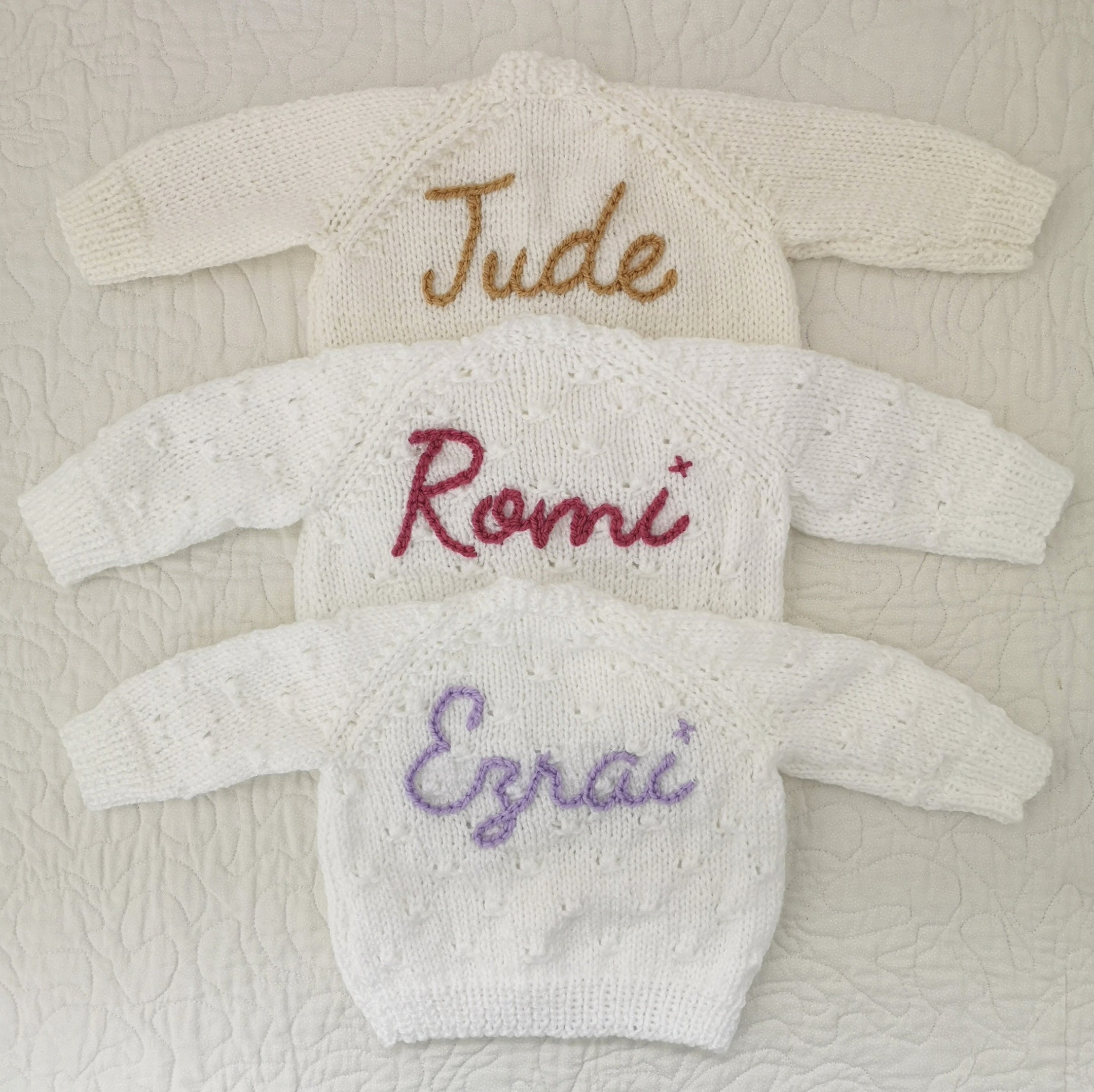 Send in Service (send me your knit to be embroidered)