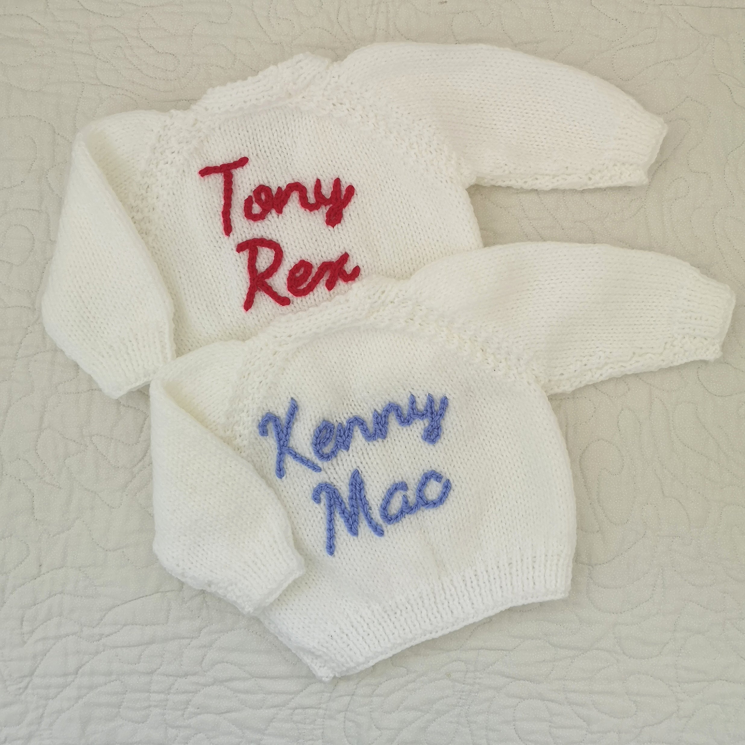 Send in Service (send me your knit to be embroidered)